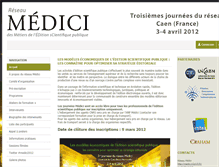 Tablet Screenshot of medici2012.sciencesconf.org
